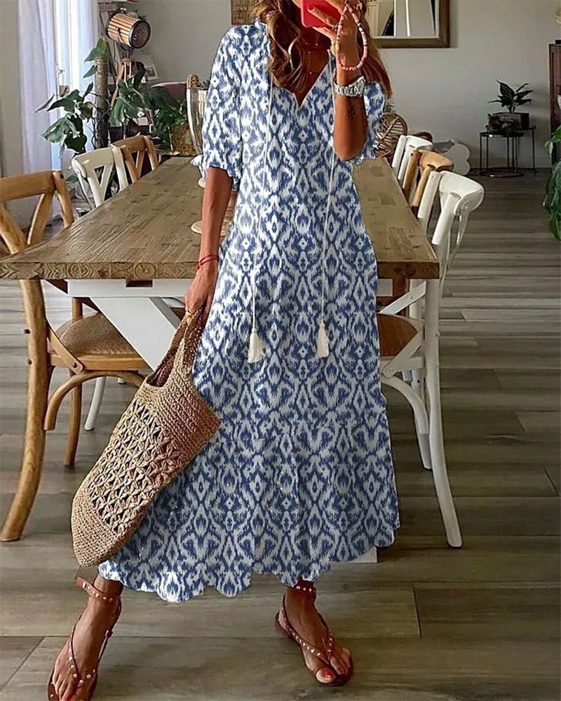 SERENA™ ROBE MAXI BOHÈME FLATTEUSE