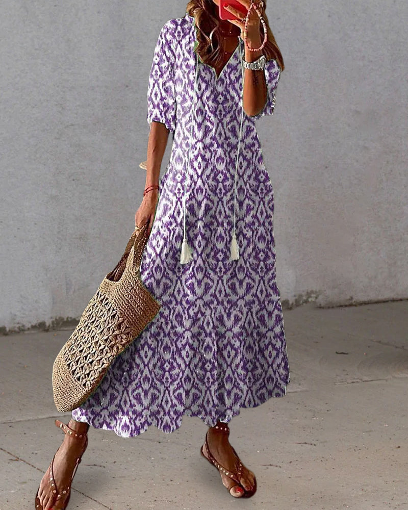 SERENA™ ROBE MAXI BOHÈME FLATTEUSE