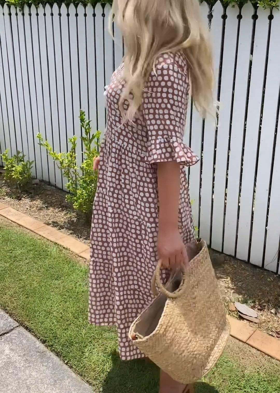 MARGAUX™ ROBE MI-LONGUE À MANCHES COURTES