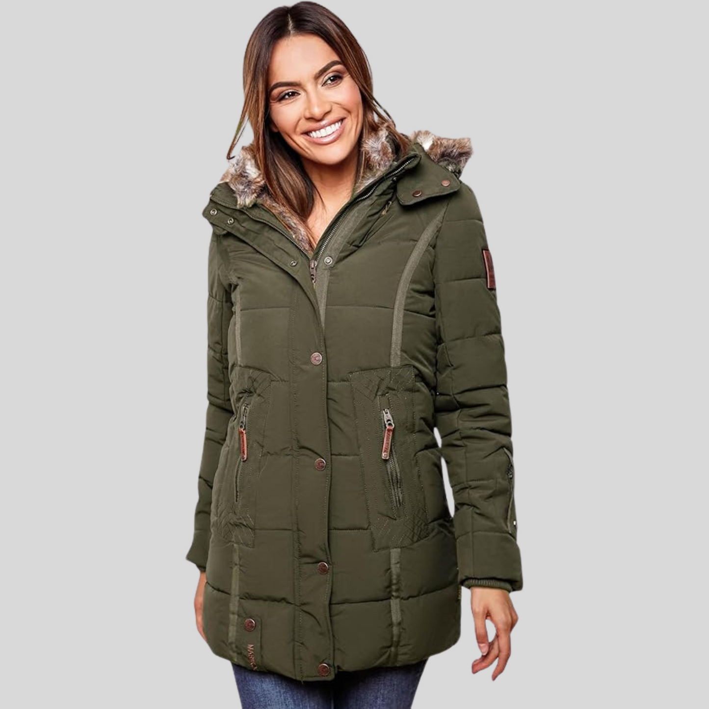 CÉLIA™ MANTEAU D'HIVER AVEC FORRURE SYNTHÉTIQUE