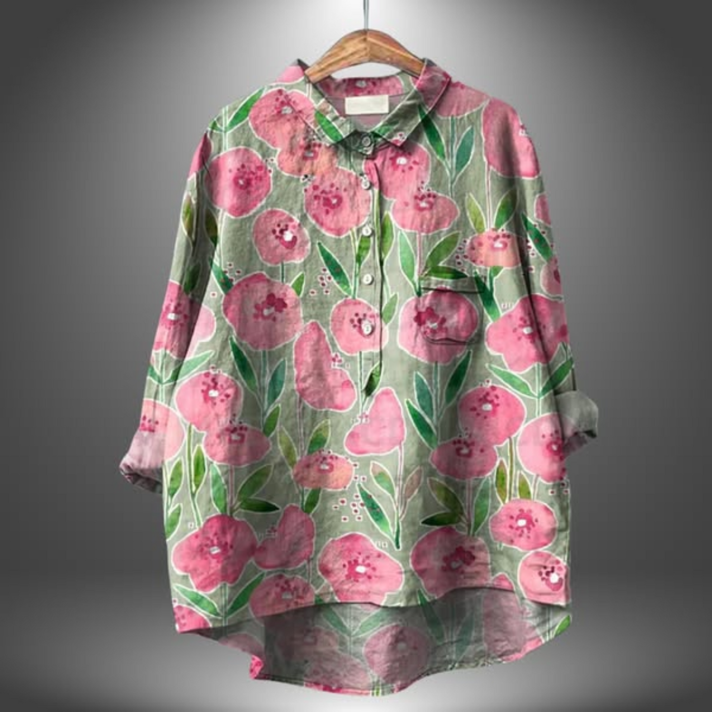 FLOREA™ – CHEMISE LIN IMPRIMÉ FLORAL