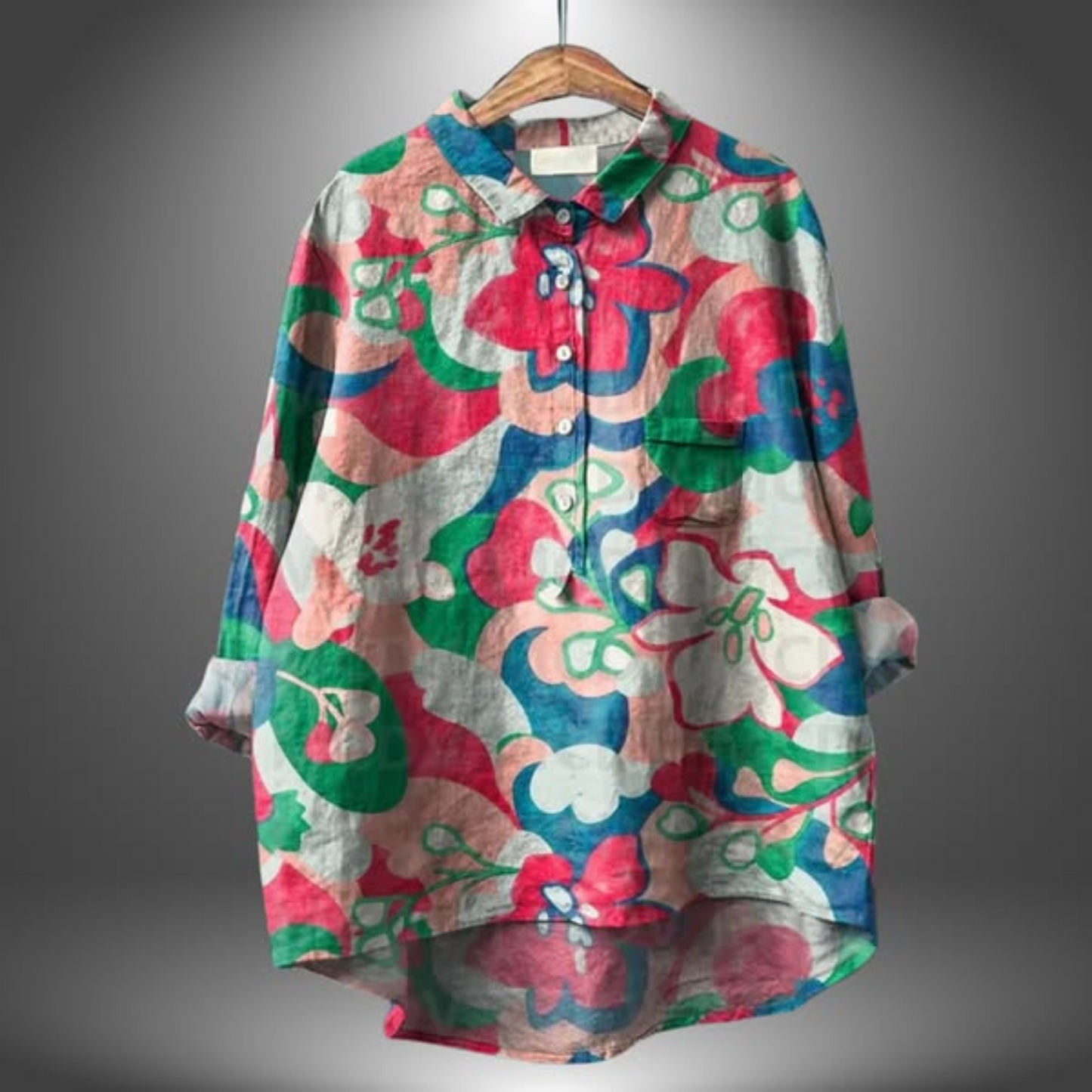 FLOREA™ – CHEMISE LIN IMPRIMÉ FLORAL