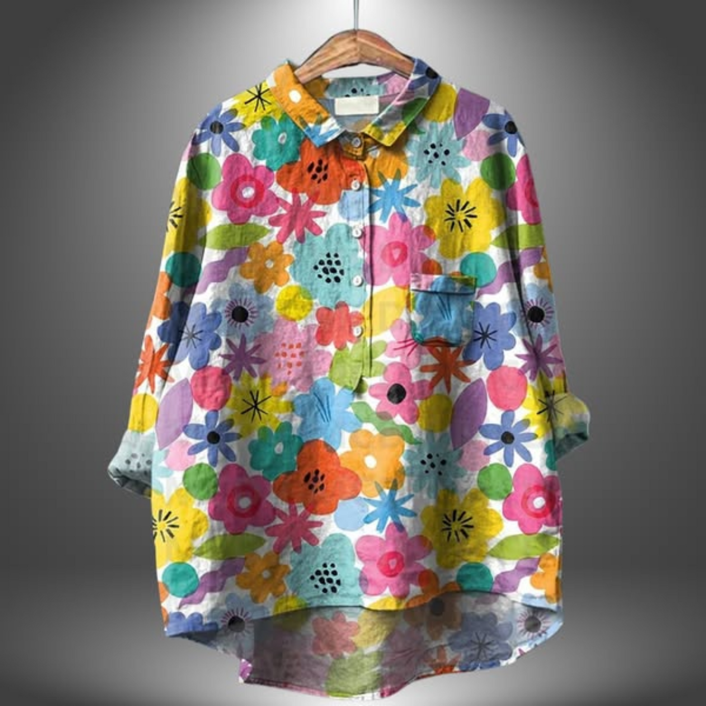 FLOREA™ – CHEMISE LIN IMPRIMÉ FLORAL
