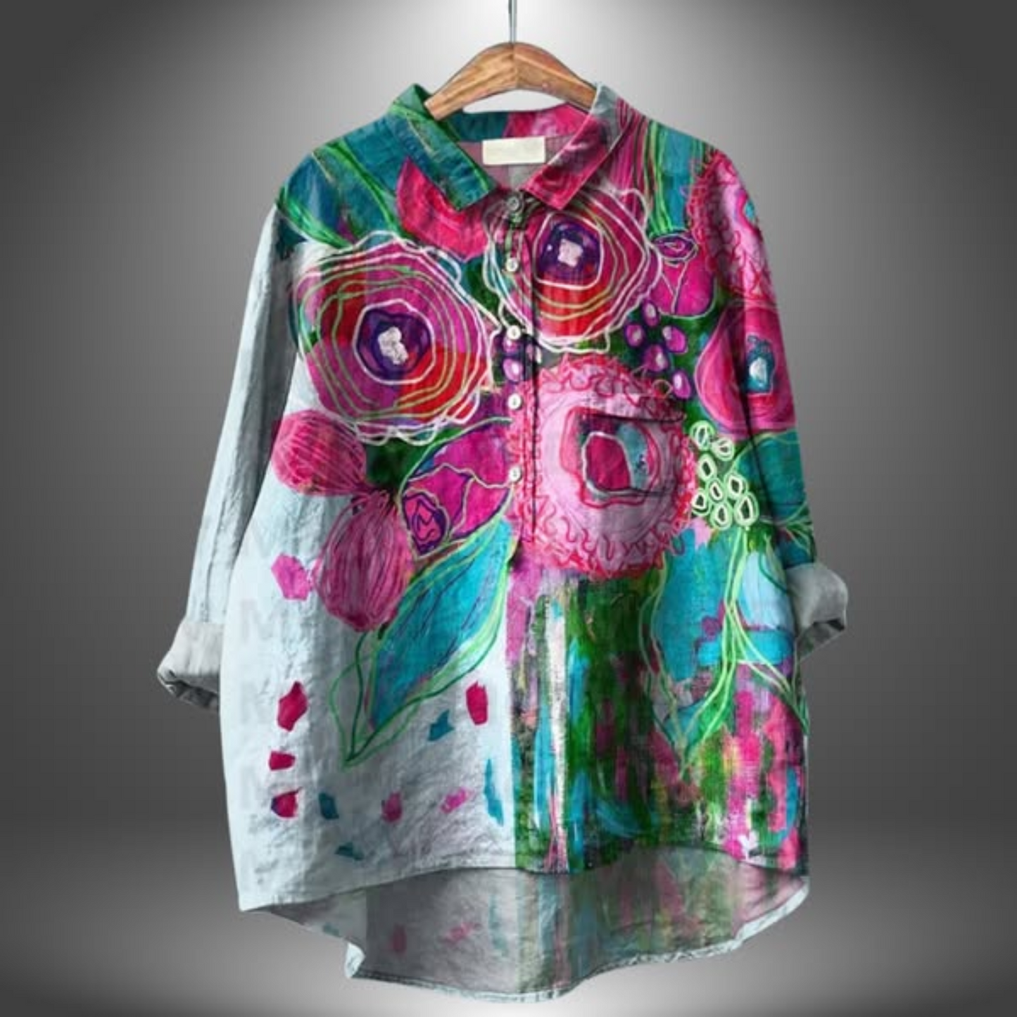 FLOREA™ – CHEMISE LIN IMPRIMÉ FLORAL