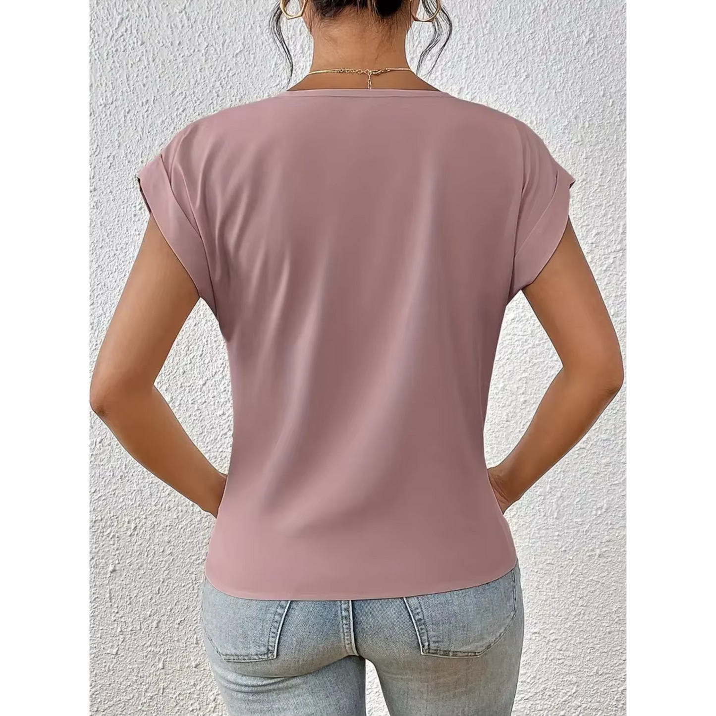 ELÉA™ T-SHIRT PLISSÉ À COL V