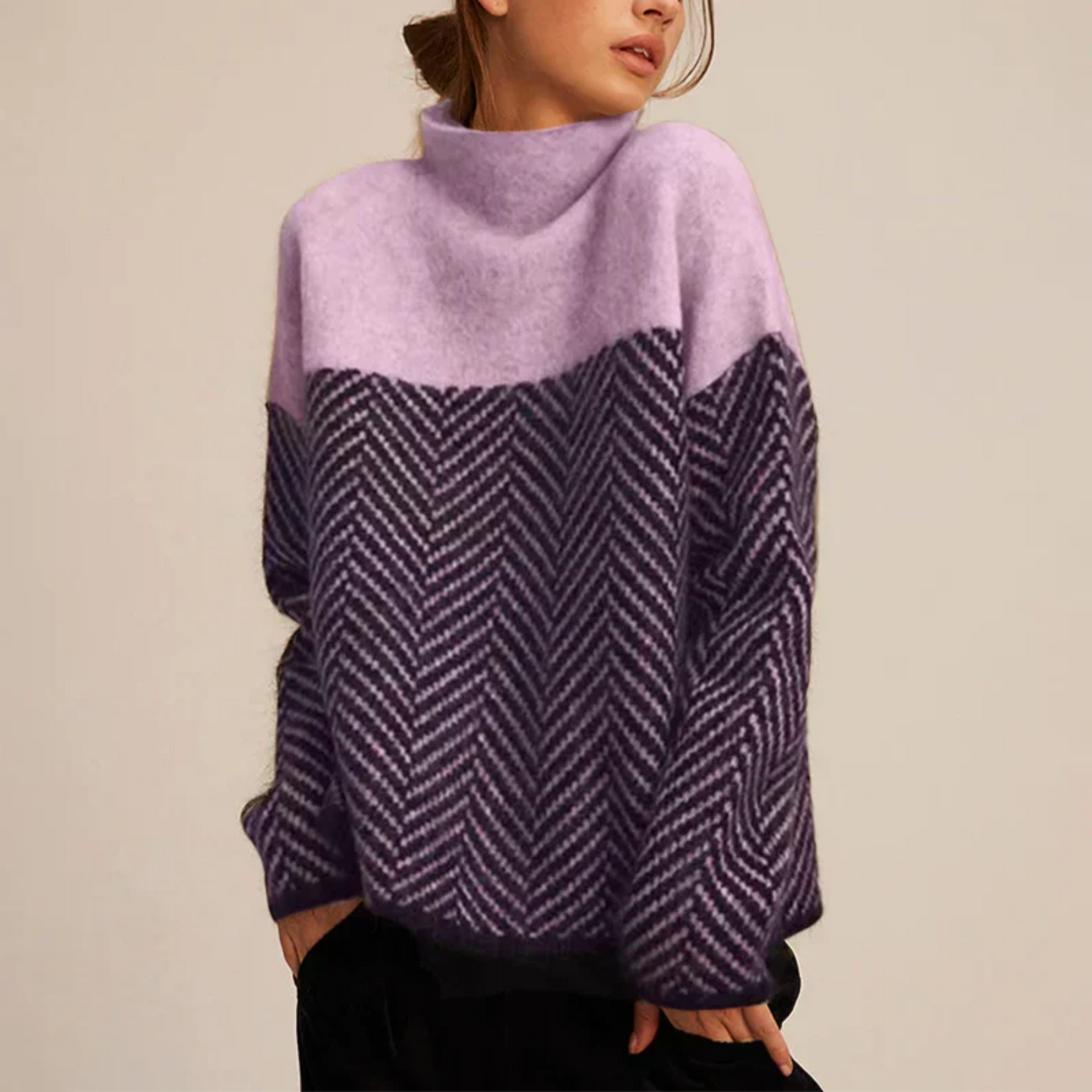 ZILKA™ PULL COL ROULÉ LUXE