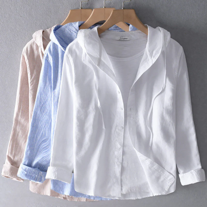 ÉLOI™ CHEMISE LÉGÈRE EN LIN À CAPUCHE