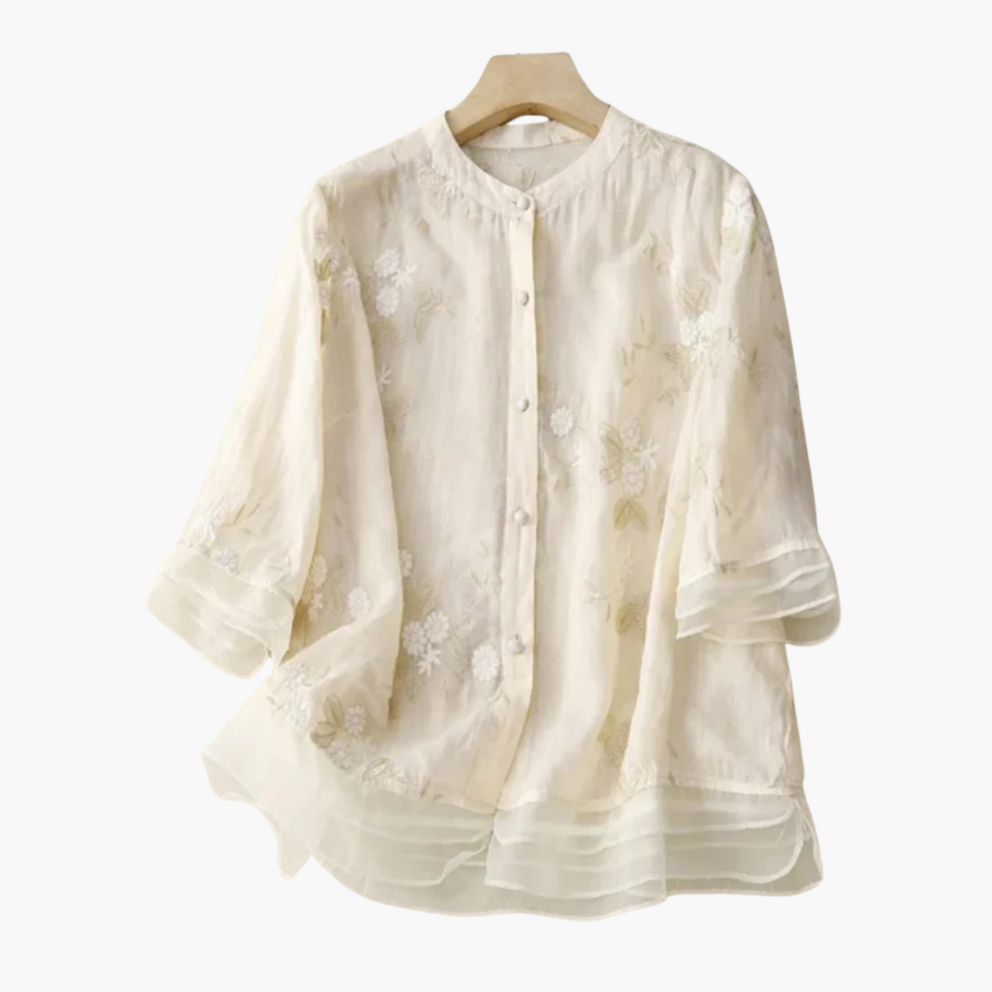 APOLLINE™ BLOUSE VINTAGE BRODÉE EN COTON