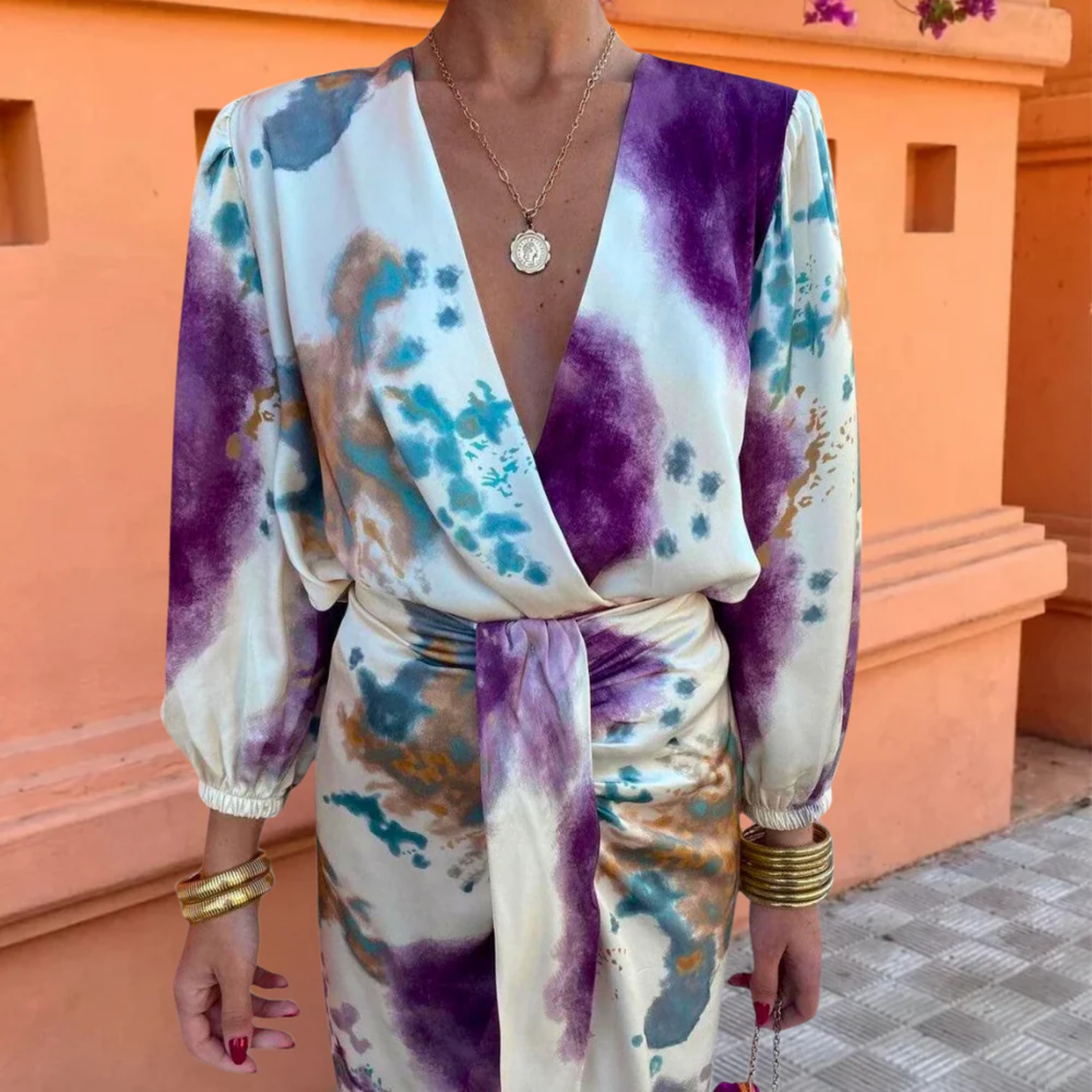 OCÉANE™ ENSEMBLE BLOUSE & JUPE TIE-DYE