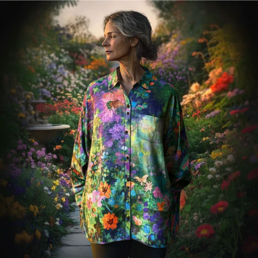 FLOREA™ – CHEMISE LIN IMPRIMÉ FLORAL