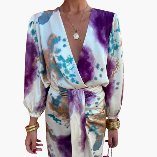 OCÉANE™ ENSEMBLE BLOUSE & JUPE TIE-DYE