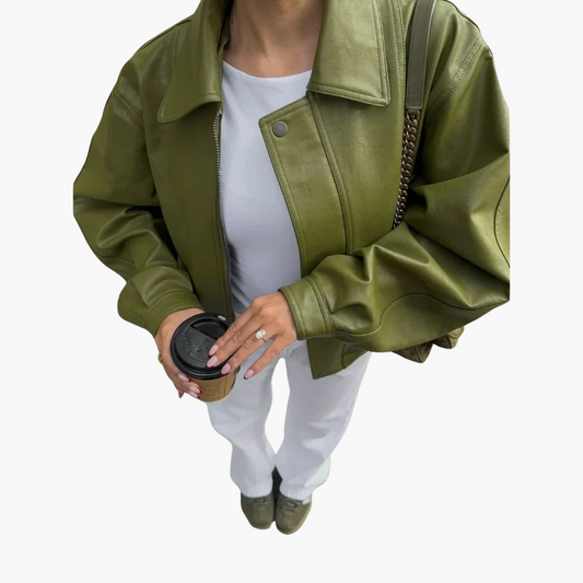 MAËLYS™ BLOUSON COURT EN SIMILICUIR