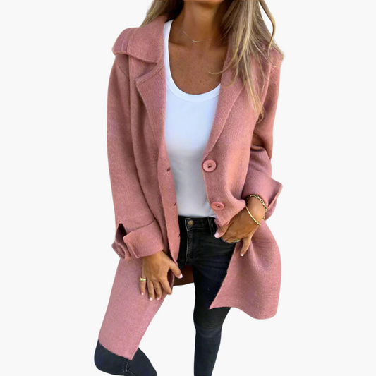 MARIE™ MANTEAU LONG CASUAL À COL RELEVÉ