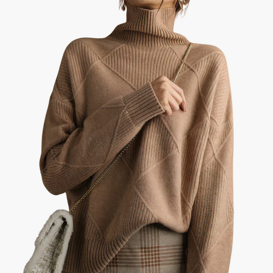 ÉLÉGANCE DOUCE™ PULL COL ROULÉ EN CACHEMIRE