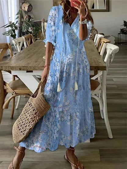 SERENA™ ROBE MAXI BOHÈME FLATTEUSE