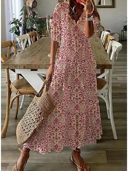 SERENA™ ROBE MAXI BOHÈME FLATTEUSE